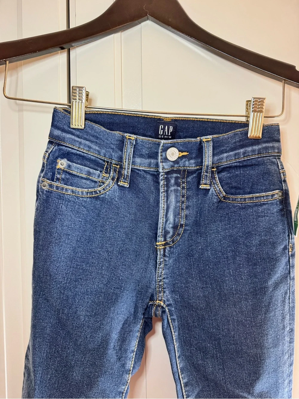 GAP Straight Leg Denim Jeans Size 5 Blue Medium Wash Pockets Cotton